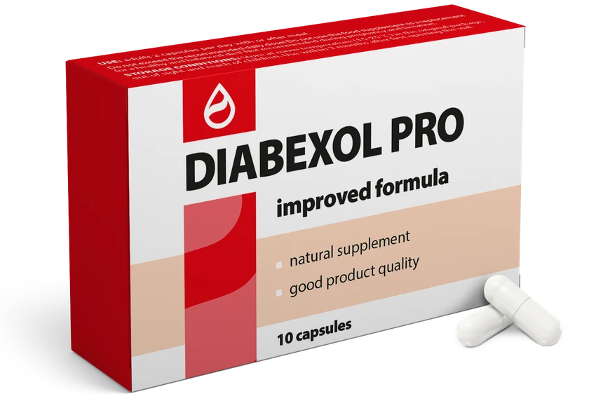 Confezione di Diabexol Pro da 10 capsule, packaging originale del produttore